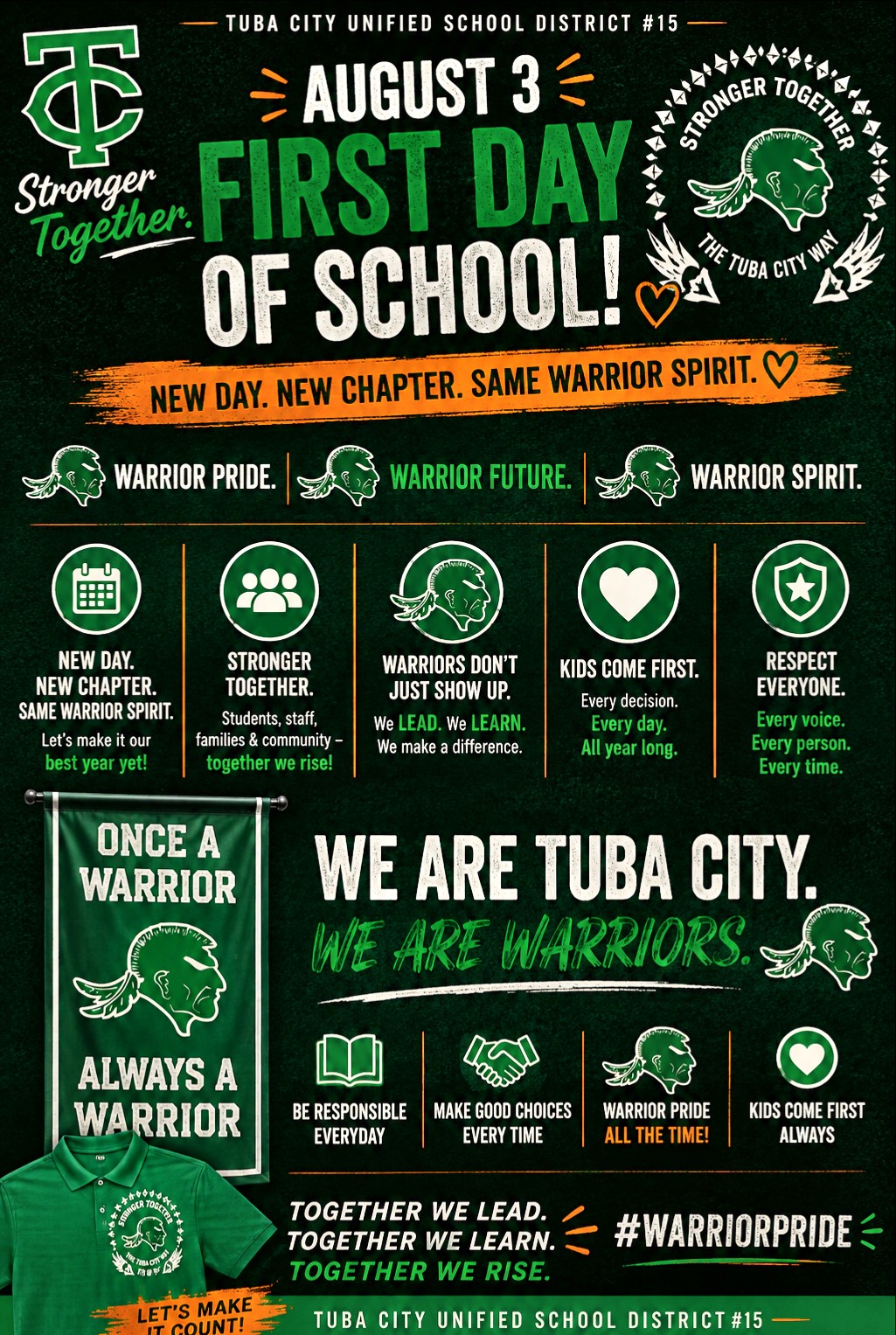 TCUSD First Day Of School Flyer
